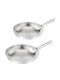 Tefal Duetto Σετ Τηγάνια από Ανοξείδωτο Ατσάλι με Αντικολλητική Επίστρωση 2 Σκευών