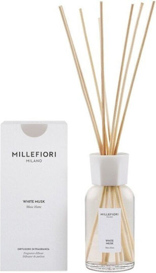 Millefiori Diffusor Duftstäbchen Weißer Moschus 77ddmb 250ml