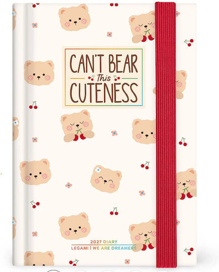 Legami Milano Kitty Bubble Tea Седмична Адженда 2027 Бяла 12x18см.