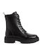 Leather Women's Combat Boots Black