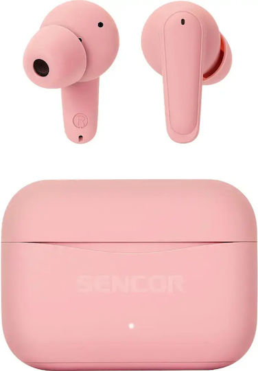 Sencor SEP Căști Bluetooth Handsfree In-ear cu Rezistență la Transpirație și Husă de Încărcare Grim Rose