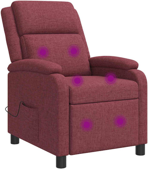 Πολυθρόνα Relax Massage Κόκκινο 66x95x100cm
