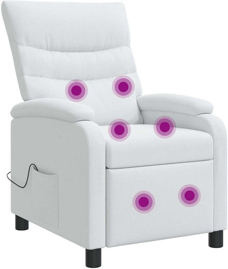Relax Massage Armchair White 66x95x100cm