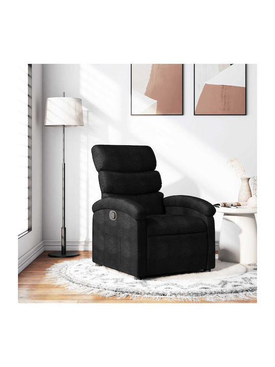 Πολυθρόνα Relax με Υποπόδιο Μαύρη 70x92x99.5cm