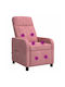 Πολυθρόνα Relax Massage Βελούδινη Ροζ 66x95x100cm