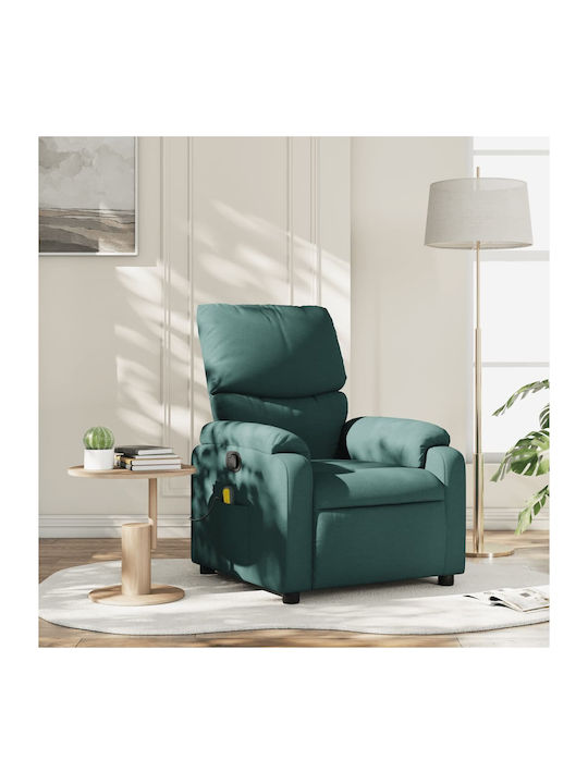 Scaun De Relax Masaj Cu Puf Verde Închis 75x99x...
