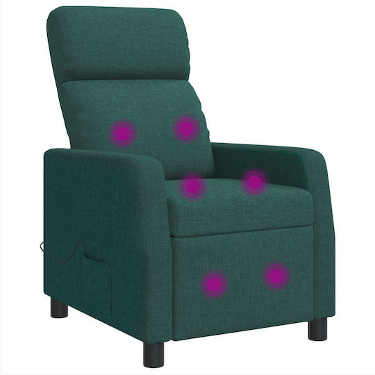 Πολυθρόνα Relax Massage Σκούρο Πράσινο 66x95x100cm