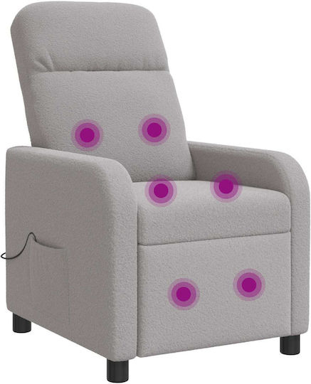 Relax Sessel Massage Hellgrau 66x95x100cm