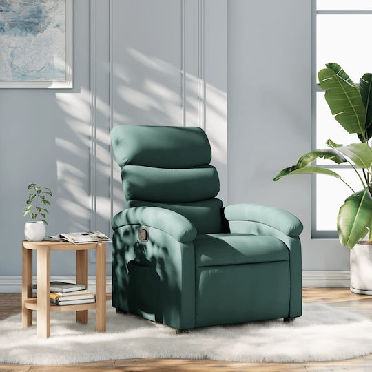 Πολυθρόνα Relax με Υποπόδιο Σκούρο Πράσινο 70x92x99.5cm