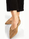 Wildleder Damen Ballerinas Spitz zulaufend Púrpura