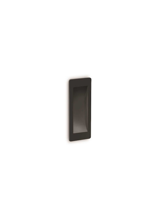 Convex Middle Door Lever Matte Black 1555PSS19S19