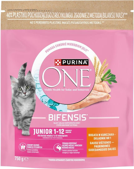 Purina One Dry Cat Food for Kittens with Chicken 0.75kg