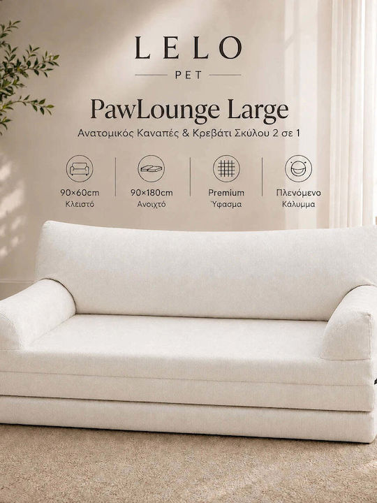 Lelo Pet Pawlounge Καναπές Σκύλου Λευκός 90x180εκ.