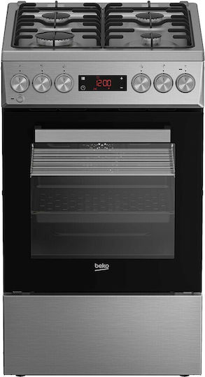 Beko Stove 60lt with Gas Cooktop W60cm Black