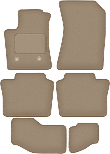 Velour Car Mats Renault Espace Vi E-tech Hev 7-seater 2023 Beige