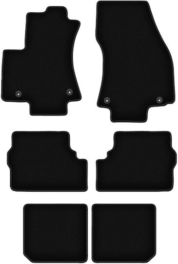 Wielganizator Auto Fußmatten Basic Schwarz Velours Opel Zafira A Minivan 7 Sitze 1999-2005