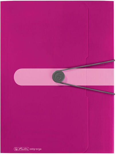 Herlitz File Folder with Elastic Rubber Band for A4 Paper Purple