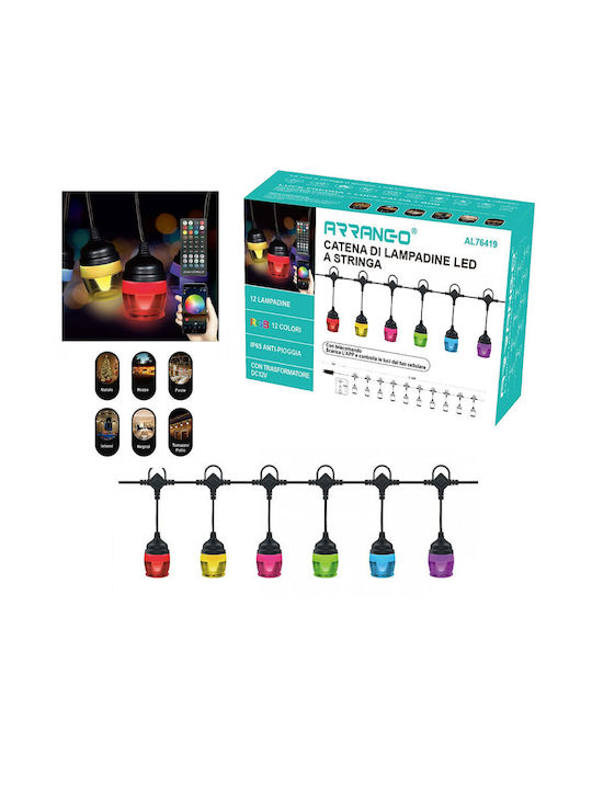 12 Luminite LED 12 m Colorate în Șir
