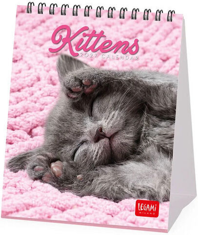 Legami Milano Kittens Jährliches Schreibtisch Tagebuch 2027 4,5x12cm