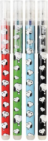 Grupo Erik Snoopy Στυλό Ballpoint 4τμχ (Διάφορα Χρώματα)