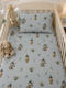 Bunny Bebe Подредба Детски Чаршафи За Количка Памучни с Ластик Многоцветни 160x110см 3 Бройки