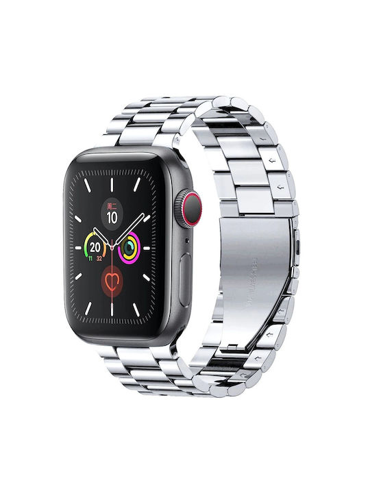Bizon Curea Oțel Inoxidabil Argintie (Galaxy Watch Ultra / Ultra 2Xiaomi Watch 5Realme Watch 2)