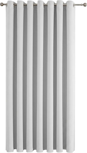 Joydeco Window Blackout Curtain with Grey Grommets 132x158cm