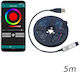 Arrango Waterproof Smart LED Strip USB 5V RGB Light 5m SMD5050 Type with Power Supply