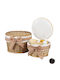 Relaxdays Set Coșuri Decorative Din Paie Cu Capac Alb 22x31x31cm 2 Bucăți
