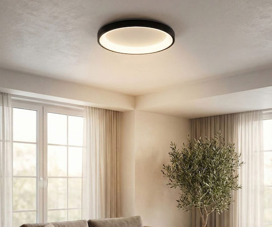 Luma Luminiță De Tavan Montată 48cm Neagră Cu LED Integrat