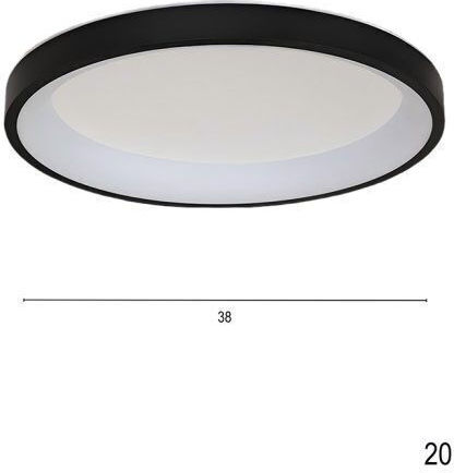 Luma Plafonieră De Tavan 38cm Neagră Cu LED Integrat
