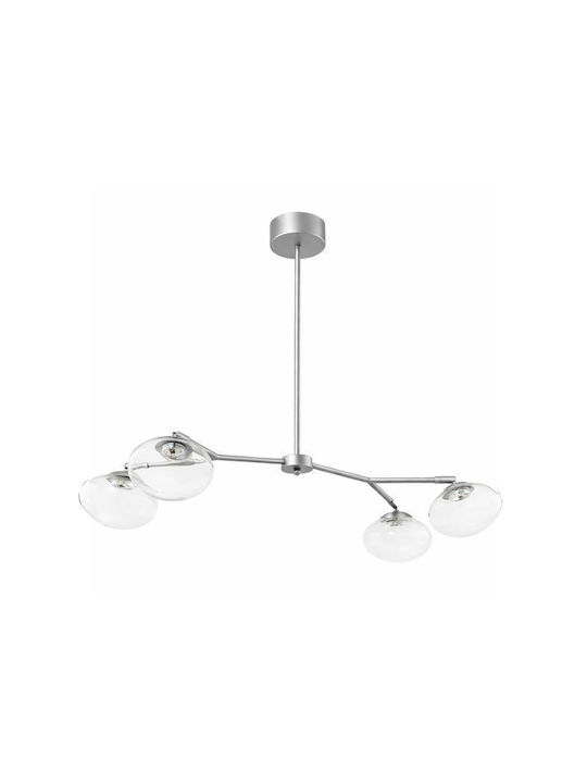 Luma Pendant Ceiling Light Silver 80x65cm