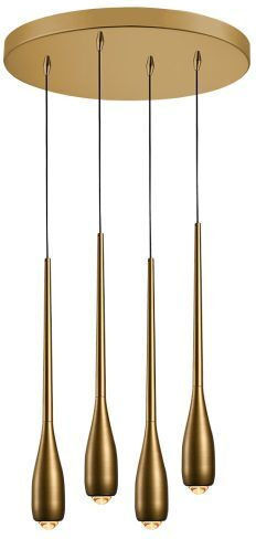 Luma Pendant Ceiling Light Gold LED with Warm White Light 30x30cm