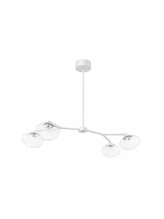 Luma White Pendant Ceiling Light 80x65cm