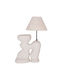 Table Lamp with Orange Shade and Base