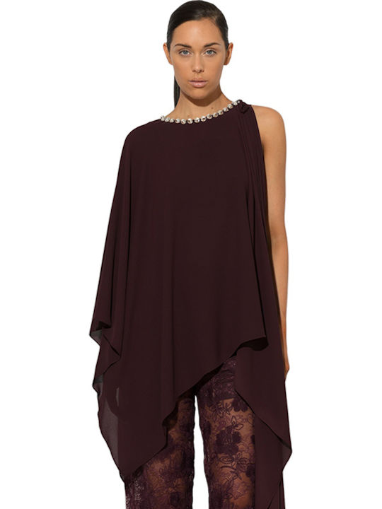 C-Throu Burgundy Tunic