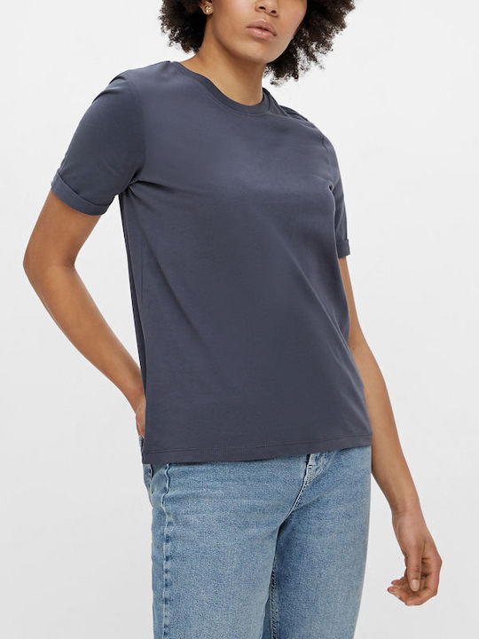 Pieces Γυναικείο T-shirt Μπλε