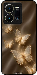 Sonique Diva Series Case Vivo Y35 4g Vivo Y22 Vivo Y22s Gold Butterflies