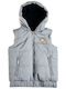 Waterproof Kids Casual Sleeveless Short Jacket with Lining Grey