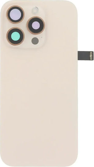 Оригинален заден стъклен модул на Apple с камера, леща и рамка — iPhone 16 Pro Пустинен титан