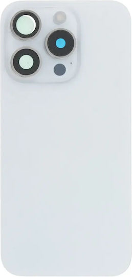 Genuine Apple Back Glass Assembly Camera Lens & Bezel — iPhone 15 Pro Бял Титан