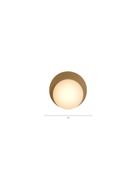 Luma Modern Wandleuchte mit Integrierte LED und Warmes Weiß Licht Gold