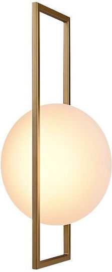 Luma Wall Lamp with Integrated LED and Warm White Light Gold 17cm