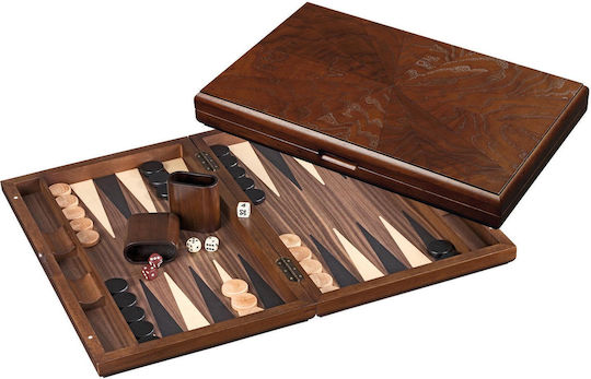 Philos Games Wooden Backgammon with Pawns 49x60cm