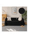 My Home Luxury Chenille Armchair Throw 180x180cm Black