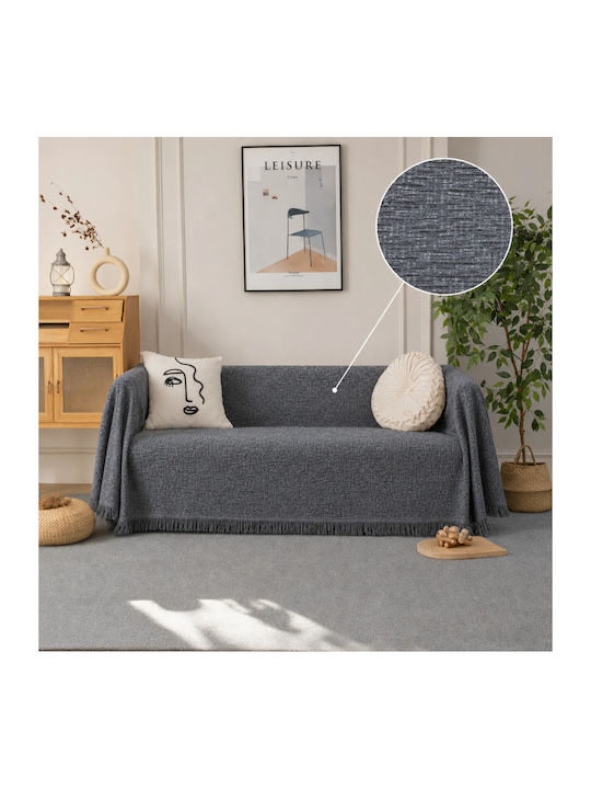 My Home Luxury Armchair Throw Chenille 180x180c...