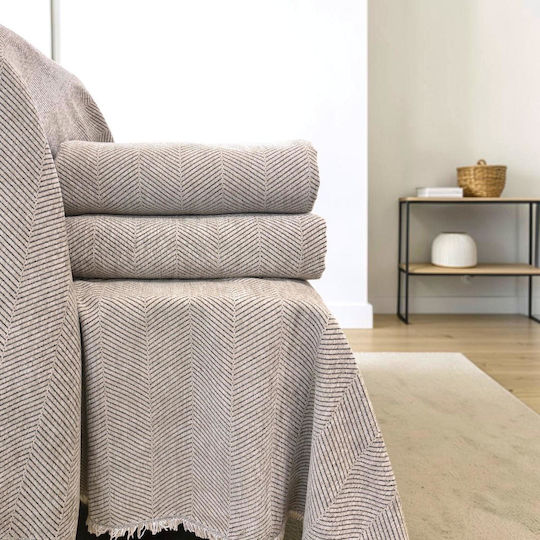Linea Home Cod Cuvertură Pentru Canapea De Fotoliu Chenille 180x160cm Crem