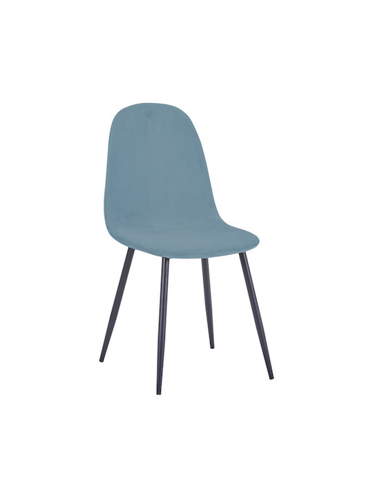 Bella Dining Room Chair Velvet Blue 44x55x85cm