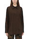 Long Sleeve Women's Shirt Brown
