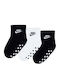 Nike Детски Чорапи Неплъзгащи се Core Futura Black/white 3 Чифта